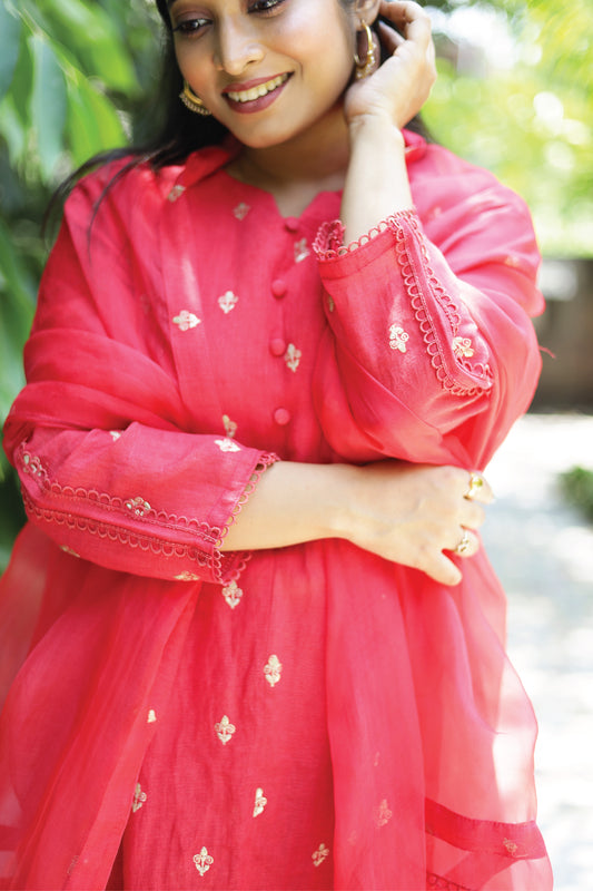 Rood Kurta Set with Dupatta